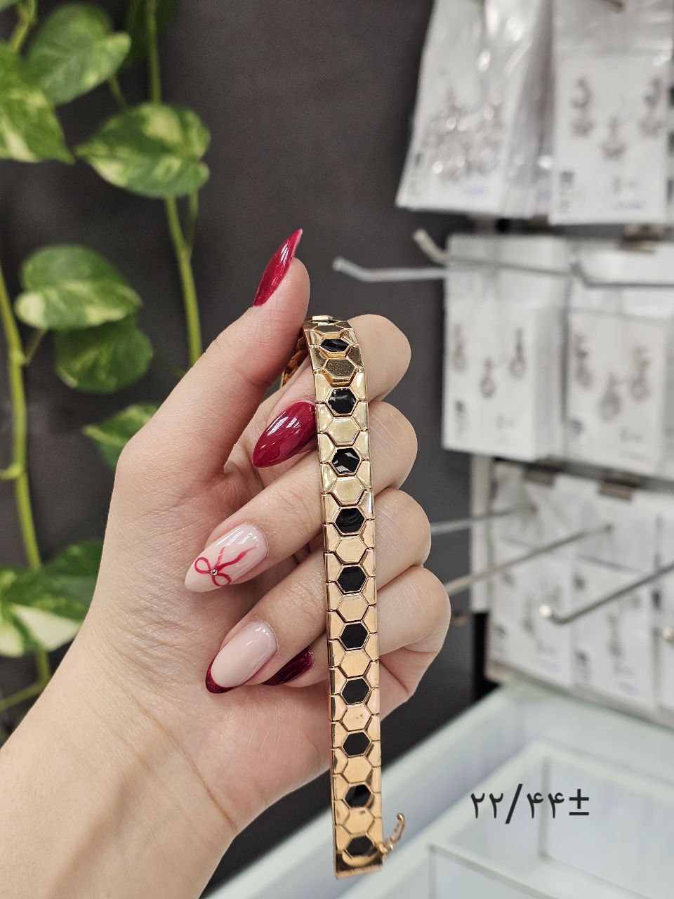 دستبند نقره روکش طلا میناکاری