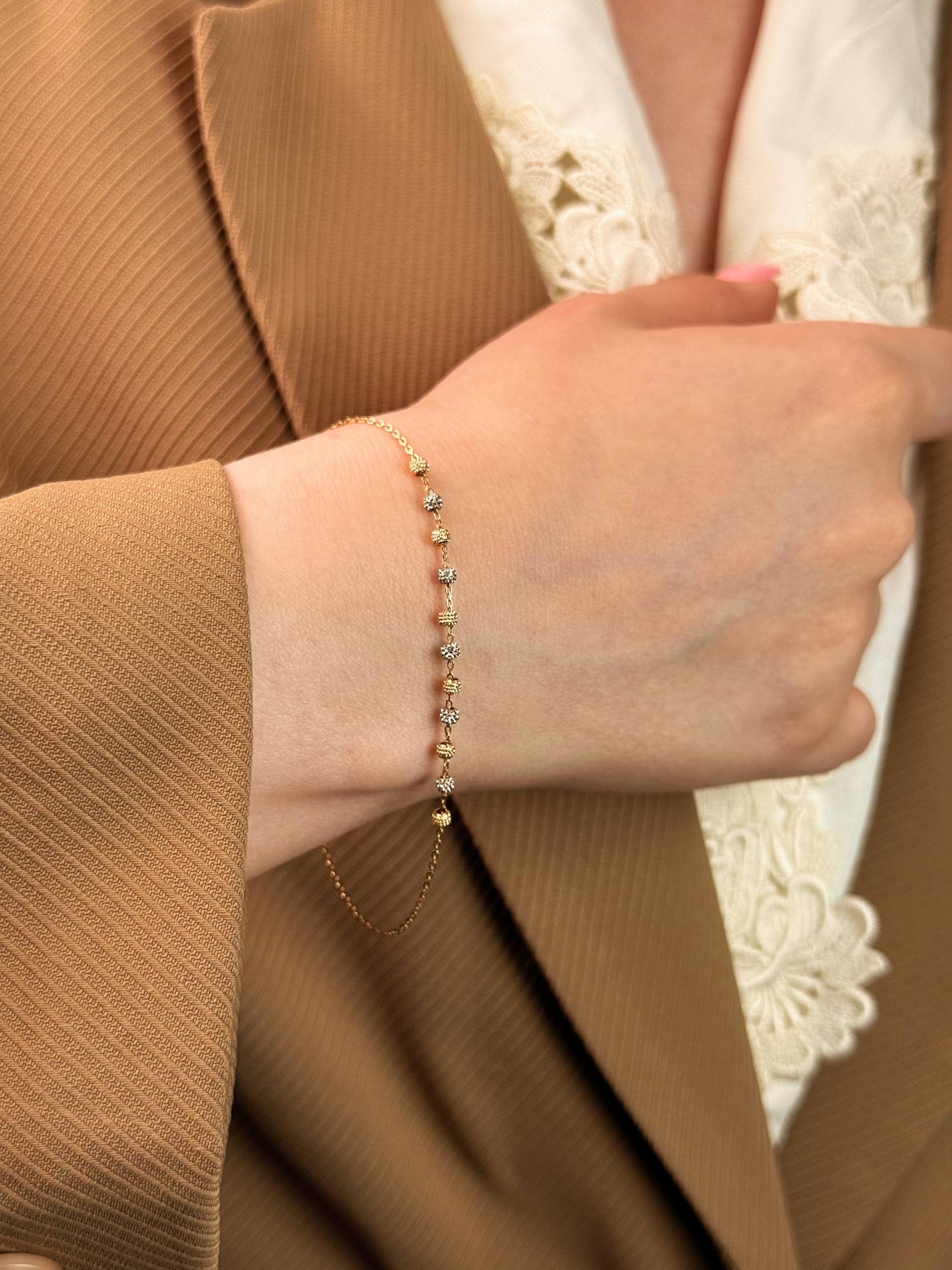 دستبند مینیمال گوی دار |گالری مروارید ⚜️